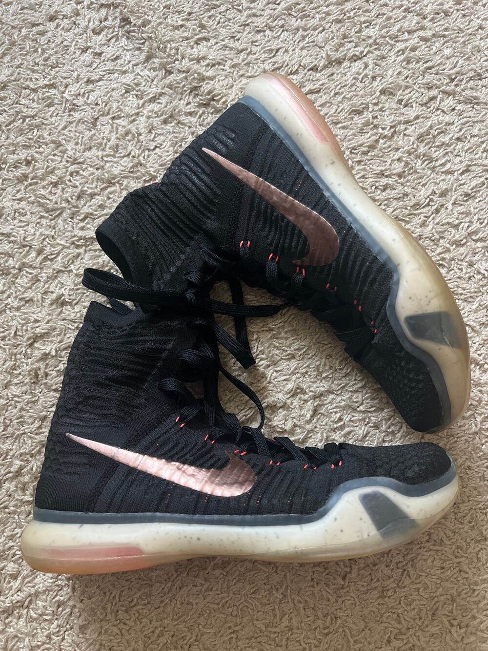 Nike Kobe 10 Elite High Rose Gold Basketball Shoes Men's 9